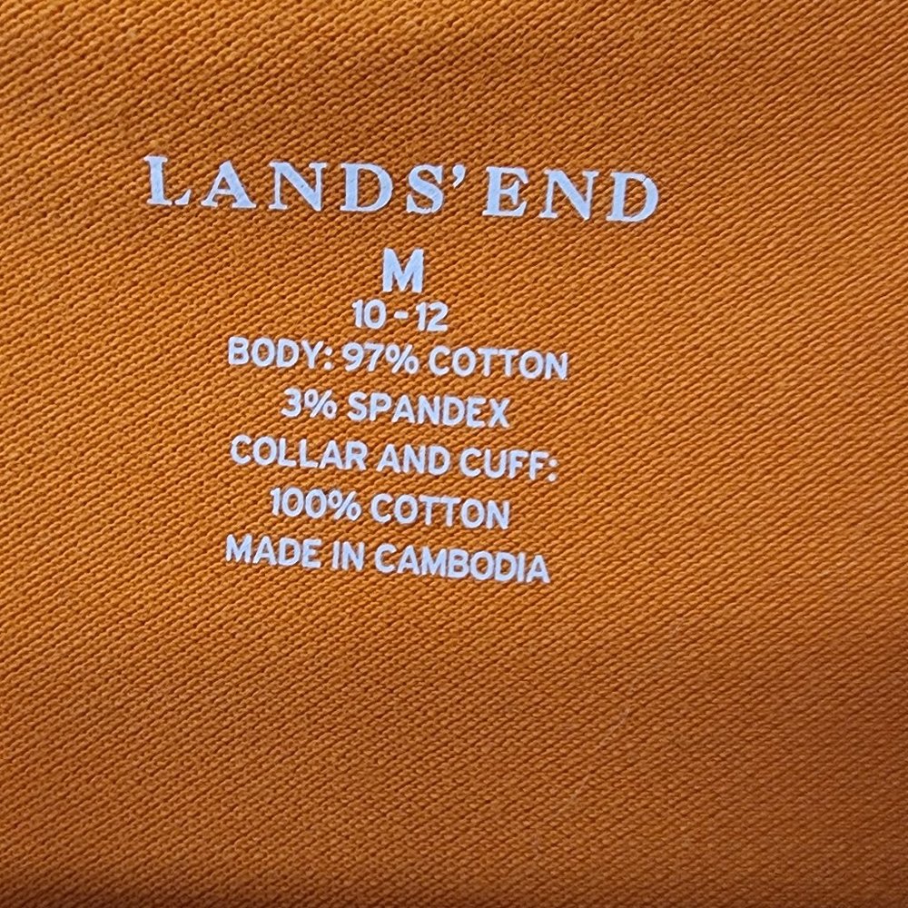 Lands' End Polo Womens Medium (10/12) Short Sleeve - Picture 3 of 4